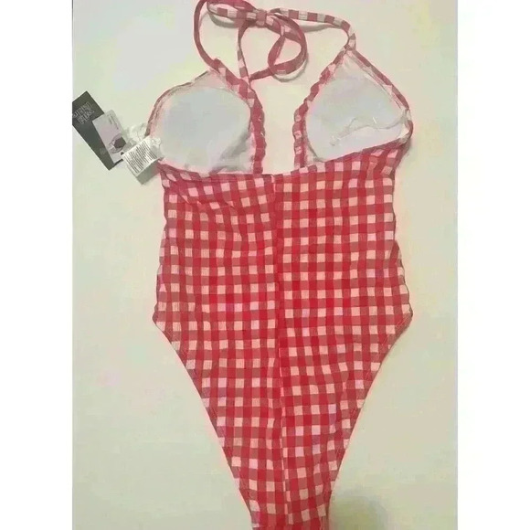 Wild Fable Keyhole Cross Front Halter One Piece Swimsuit NWT Size XXS - Picture 6 of 8